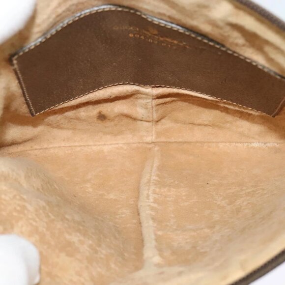 GUCCI GG Supreme Web Sherry Line Bag PVC Beige Gold 904 02 047 Auth th5842 - Picture 11 of 16